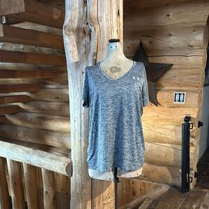 Women's Heather Gray V-Neck Top